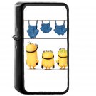 Minions Despicable Nude Me Cute Yellow Art Illustration - Oil Windproof Black Lighters Briquet Encendedor
