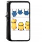 Minions Despicable Nude Me Cute Yellow Art Illustration - Oil Windproof Black Lighters Briquet Encendedor