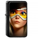 Overwatch Tracer England Game Art Illustration - Oil Windproof Black Lighters Briquet Encendedor