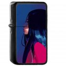 Painting Face Girl Art Illustration - Oil Windproof Black Lighters Briquet Encendedor