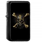 Pirates Dark Skull Art Illustration - Oil Windproof Black Lighters Briquet Encendedor