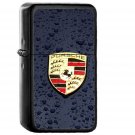 Porsche Logo Emblem Car Illustration Art - Oil Windproof Black Lighters Briquet Encendedor