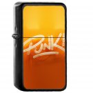Punk Neon Sign Art Minimal Illustration Art Orange - Oil Windproof Black Lighters Briquet Encendedor
