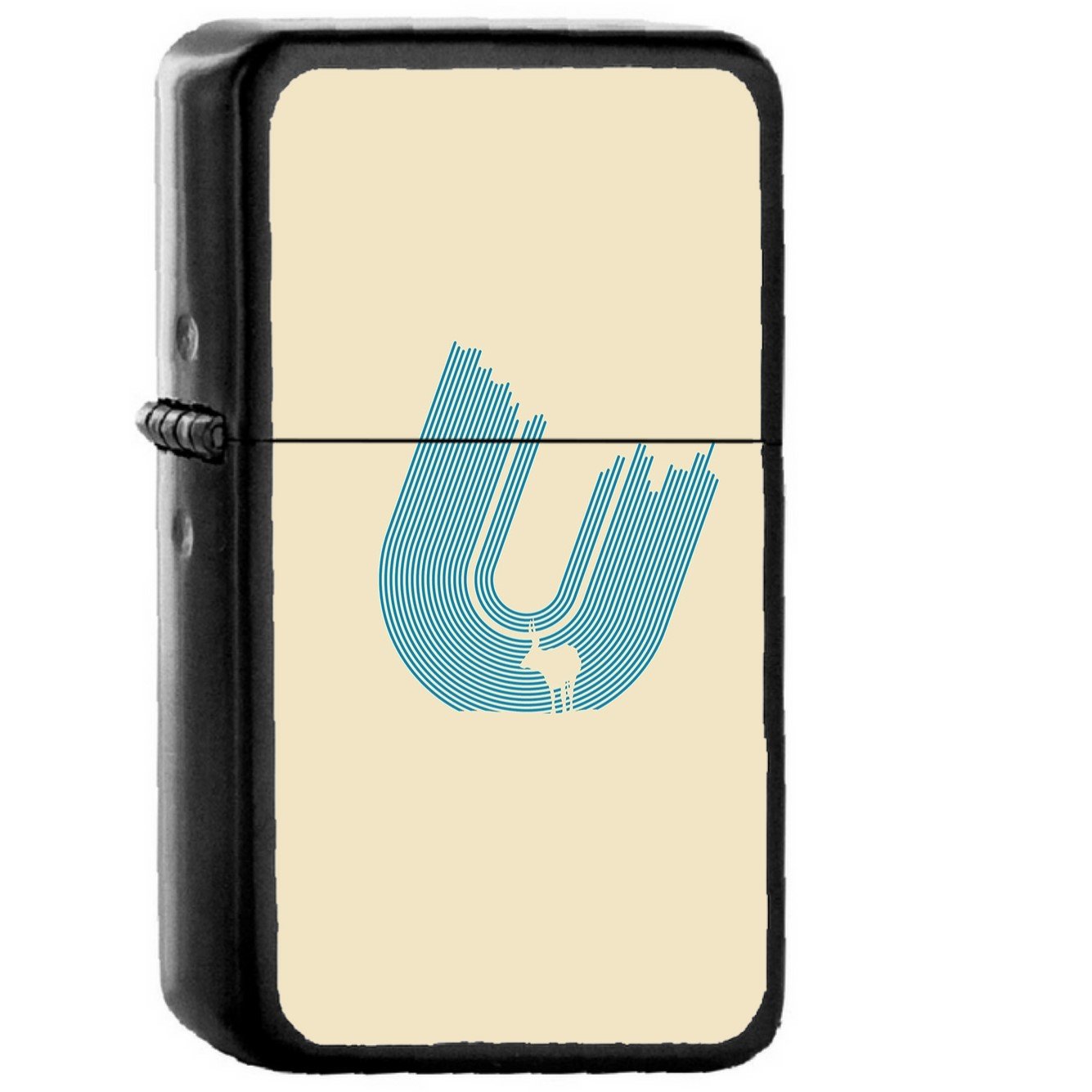 Raindeer Minimal Simple Art Illust - Oil Windproof Black Lighters Briquet Encendedor