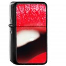 Red Lips Art - Oil Windproof Black Lighters Briquet Encendedor