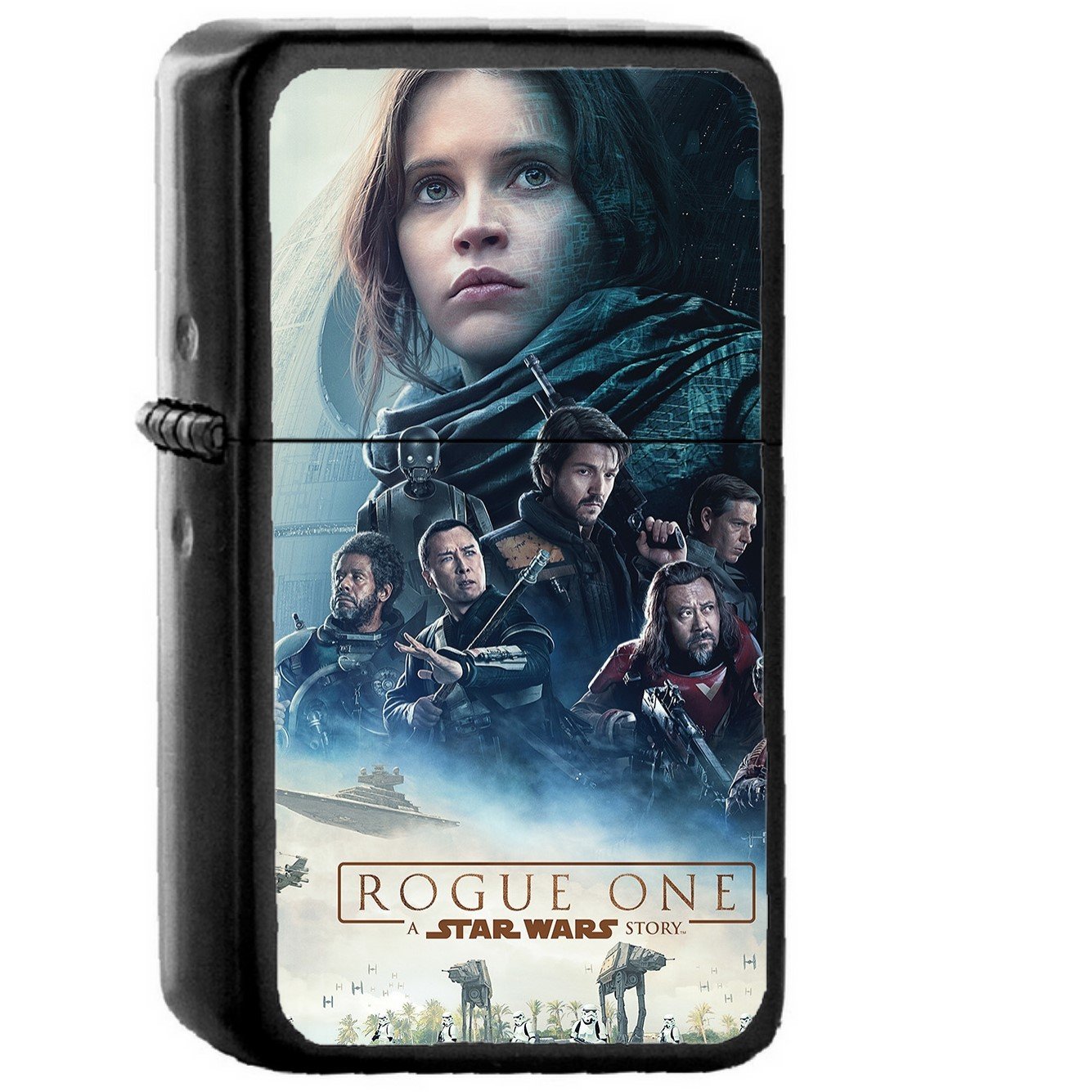 Rogue One Starwars Poster Illustration Art Movie - Oil Windproof Black Lighters Briquet Encendedor