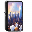 Secret Life Of Pets Animation Art Illustration - Oil Windproof Black Lighters Briquet Encendedor