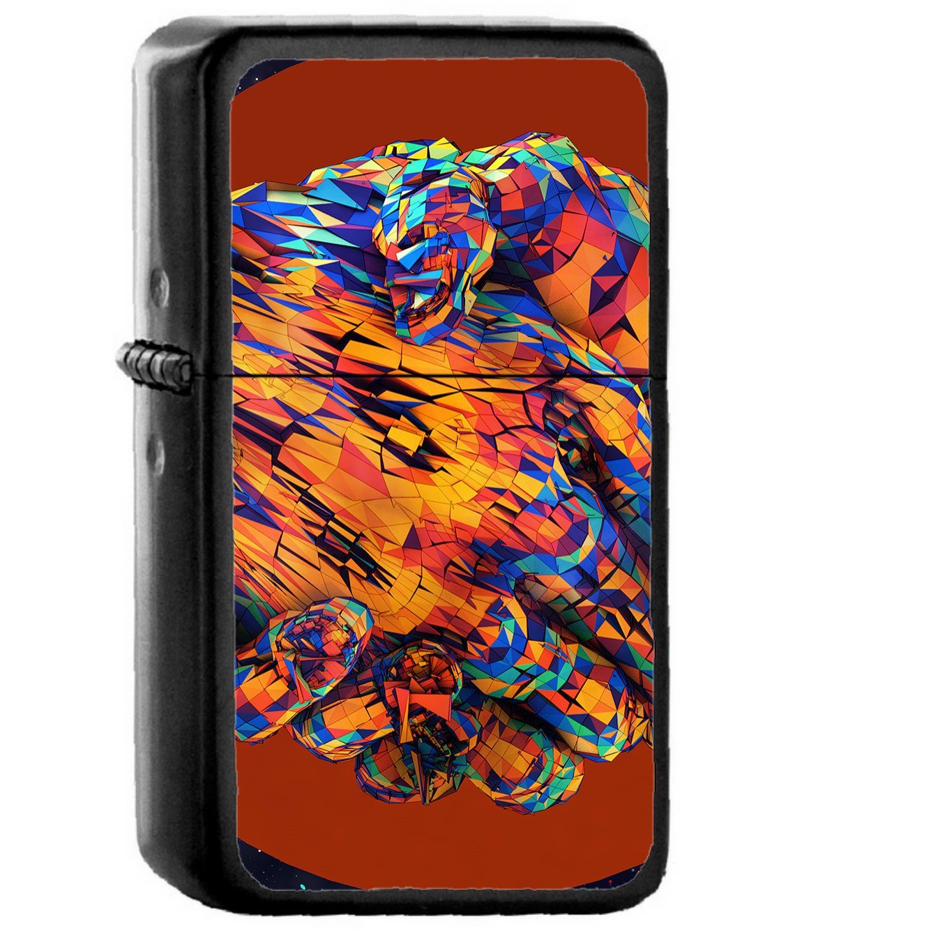 Shake Hand Illust Art Color - Oil Windproof Black Lighters Briquet Encendedor