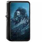 Shape Of Water Film Movie Blue Art Illustration - Oil Windproof Black Lighters Briquet Encendedor