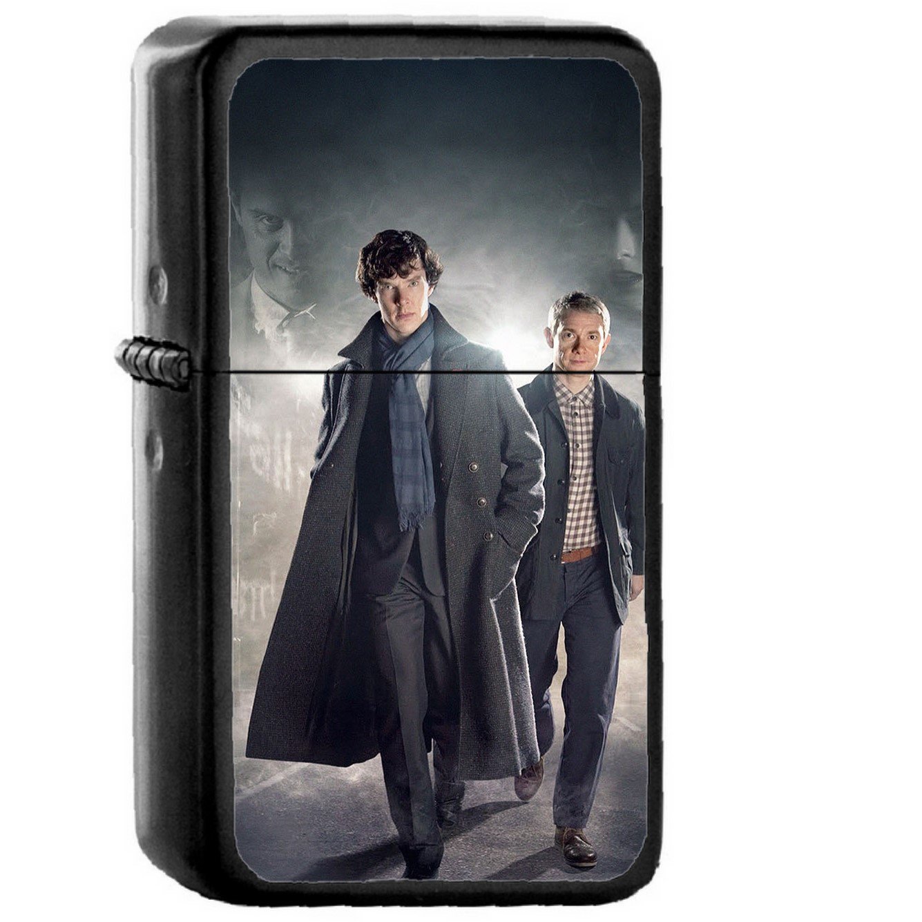 Sherlock 3 Film Face - Oil Windproof Black Lighters Briquet Encendedor