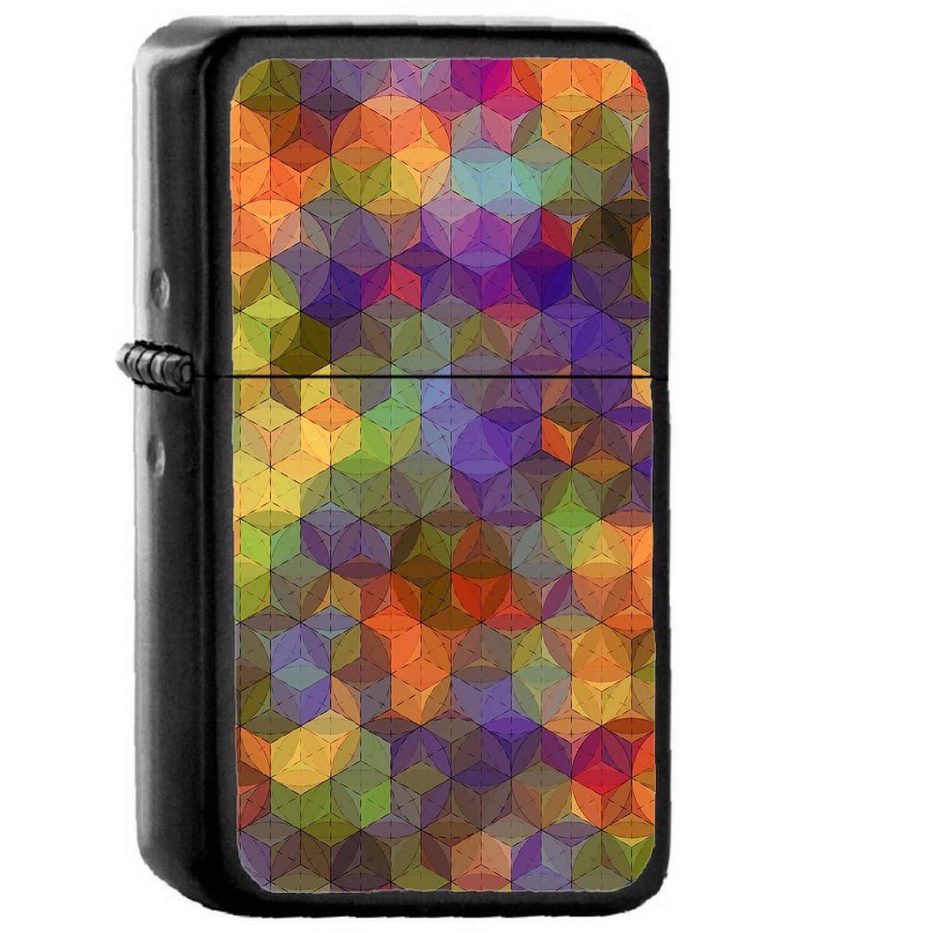 Simon Art Red Color Illustration Art - Oil Windproof Black Lighters Briquet Encendedor