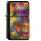 Simon Art Red Color Illustration Art - Oil Windproof Black Lighters Briquet Encendedor