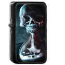 Skull Dark Dead Art Illustration Time - Oil Windproof Black Lighters Briquet Encendedor