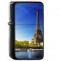 Sky Blue Eiffel Tower Nature Paris City - Oil Windproof Black Lighters Briquet Encendedor