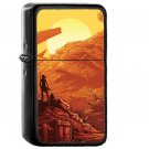 Star wars Art Illust Orange Red - Oil Windproof Black Lighters Briquet Encendedor