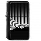 Stripe Leg Illust Minimal Art - Oil Windproof Black Lighters Briquet Encendedor