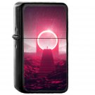 Stuart Space Digital Fantasy Art Illustration Red - Oil Windproof Black Lighters Briquet Encendedor