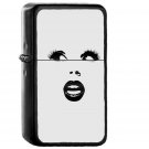 Surprise Girl Illust Art Simple Minimal - Oil Windproof Black Lighters Briquet Encendedor