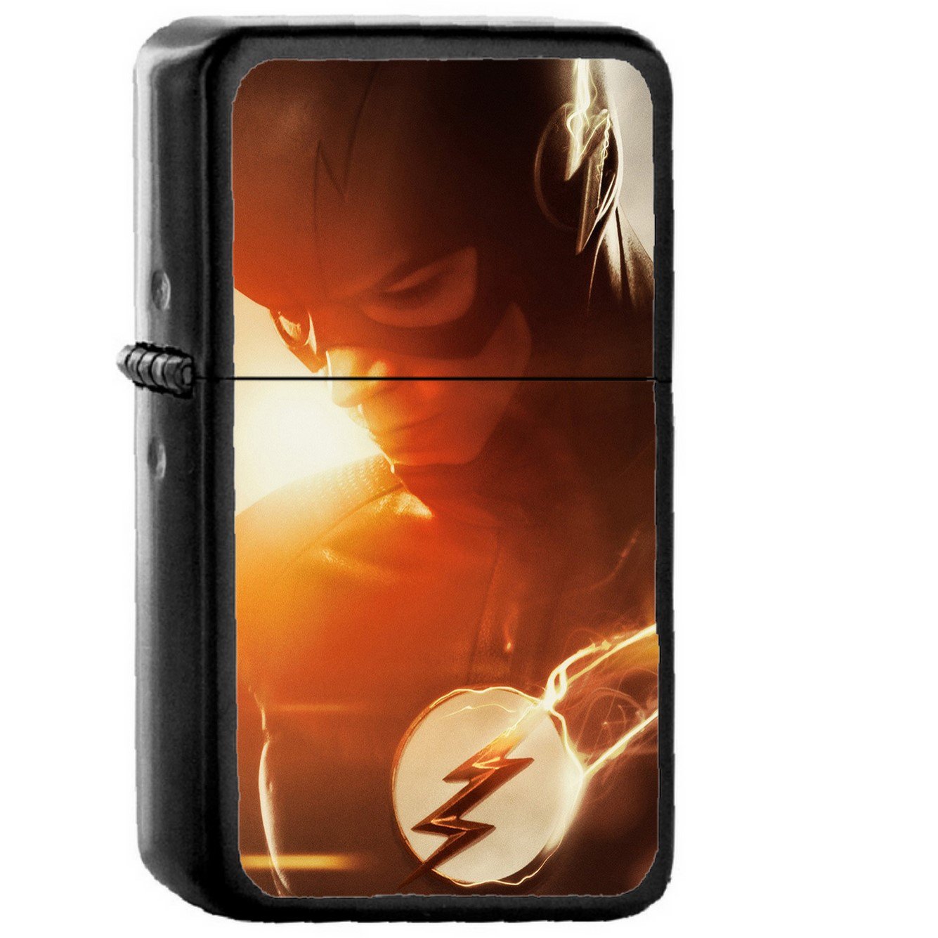The Flash Tv Series Hero Film Art - Oil Windproof Black Lighters Briquet Encendedor