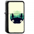 Totoro Art Japanese Anime - Oil Windproof Black Lighters Briquet Encendedor