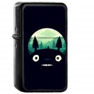 Totoro Art Illust Japanese Anime - Oil Windproof Black Lighters Briquet Encendedor