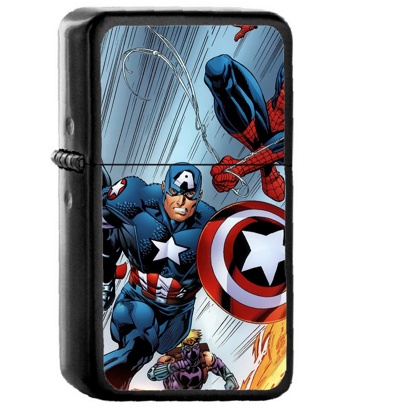 Ultimate Heros Illust Art - Oil Windproof Black Lighters Briquet Encendedor