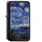 Vincent Van Gogh Starry Night Classic Painting Art Illust - Oil Windproof Black Lighters Briquet Encendedor