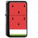 Watermelon Minimal Art - Oil Windproof Black Lighters Briquet Encendedor