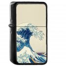 Wave Art Hokusai Japanese Paint Illust Classic - Oil Windproof Black Lighters Briquet Encendedor
