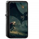 Wings Dragons Lord Of The Rings Illust Art - Oil Windproof Black Lighters Briquet Encendedor