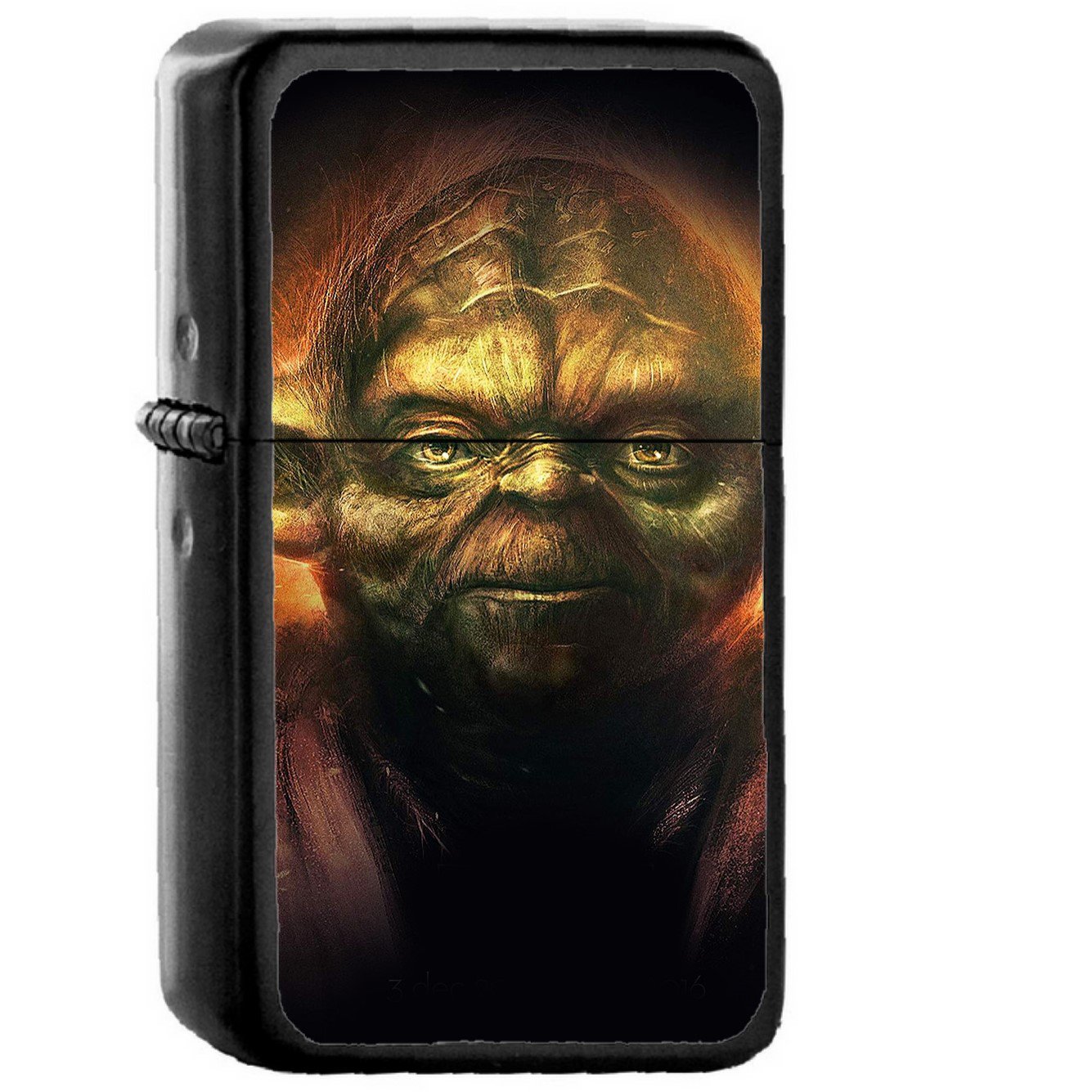 Yoda Star wars Art Dark Illlust Film Poster - Oil Windproof Black Lighters Briquet Encendedor