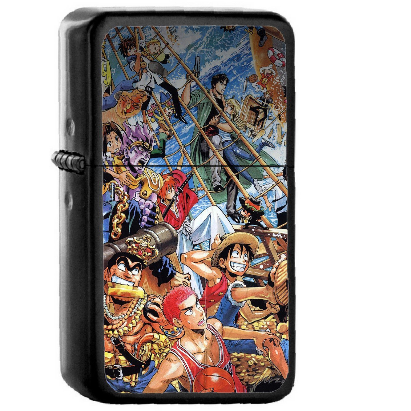 All The Fun Comics Illust - Oil Windproof Black Lighters Briquet Encendedor