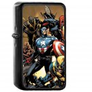 Avengers New Illust - Oil Windproof Black Lighters Briquet Encendedor