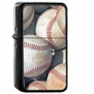 Baseball And Baseballs Sports - Oil Windproof Black Lighters Briquet Encendedor