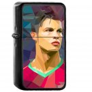 C Ronaldo Illust Art Soccer Sports - Oil Windproof Black Lighters Briquet Encendedor