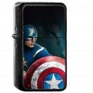 Captain America Avengers Illust Film - Oil Windproof Black Lighters Briquet Encendedor