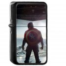 Captain America Soldier Face Film Hero - Oil Windproof Black Lighters Briquet Encendedor