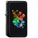 Cool Pokemons Illust - Oil Windproof Black Lighters Briquet Encendedor