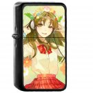 Flower Girl Flowers Illust - Oil Windproof Black Lighters Briquet Encendedor