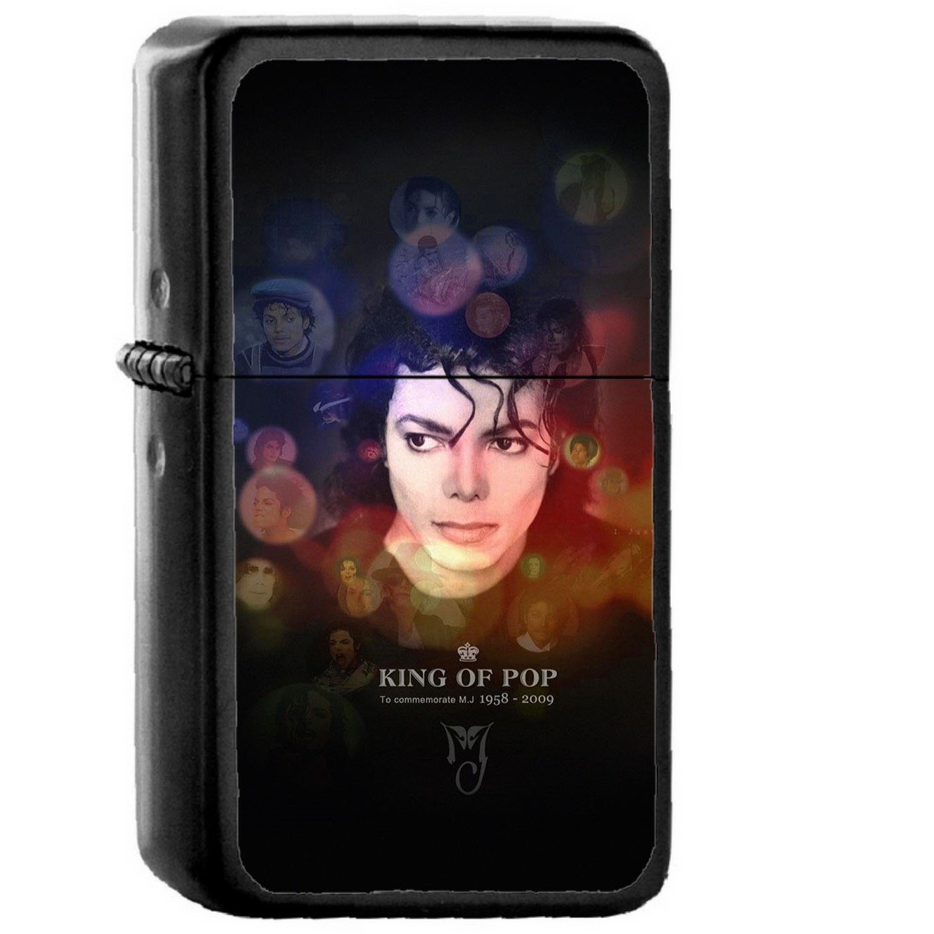 Michael Jackson King Of Pops Face - Oil Windproof Black Lighters Briquet Encendedor