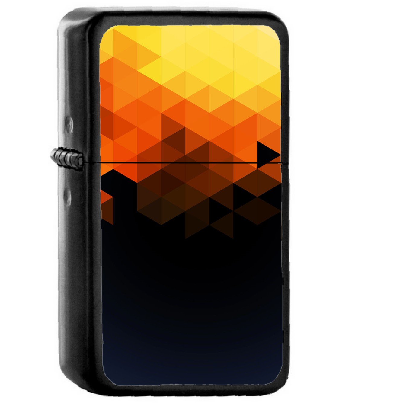 Triangle Fall Orange - Oil Windproof Black Lighters Briquet Encendedor