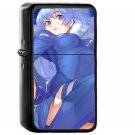 Animation Girl Blue Art Anime Cute - Oil Windproof Black Lighters Briquet Encendedor