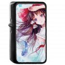 Anime Art Paint Girl Cute - Oil Windproof Black Lighters Briquet Encendedor