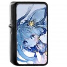 Anime Girl Goddess Beauty Illustration Art - Oil Windproof Black Lighters Briquet Encendedor