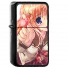 Anime Girl Illust Art Eji - Oil Windproof Black Lighters Briquet Encendedor