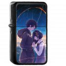 Anime Kiminonawa Drawing Art Illustration - Oil Windproof Black Lighters Briquet Encendedor