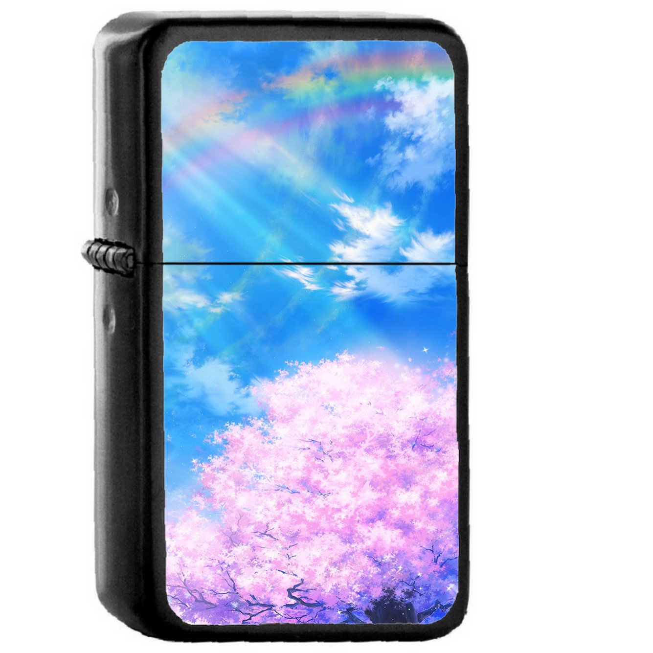 Anime Sky Cloud Spring Art Illustration - Oil Windproof Black Lighters Briquet Encendedor