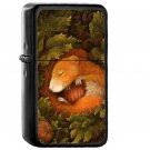 Cute Squirrel Art Animal Illustration Anime - Oil Windproof Black Lighters Briquet Encendedor