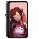 Dva Overwatch Cute Anime Game Art Illustration Red - Oil Windproof Black Lighters Briquet Encendedor