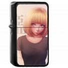 Girl Anime Drawing Art Illustration - Oil Windproof Black Lighters Briquet Encendedor